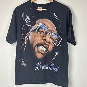 Burna Boy One Night in Space Black Graphic Tee - Size Medium